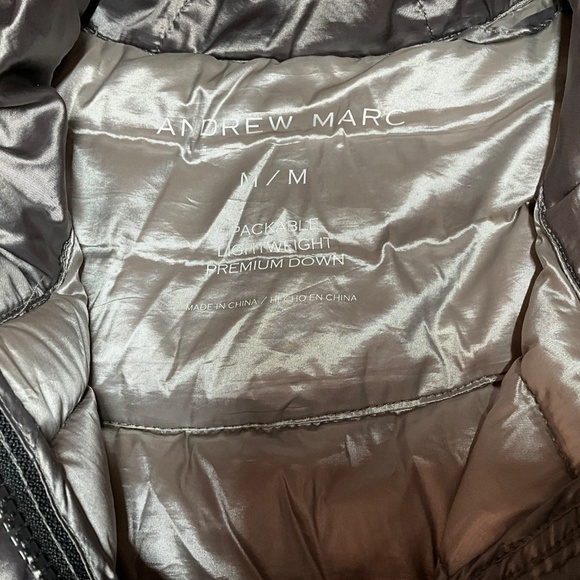 ANDREW MARC Packable Lightweight Premium Down Puffer Jacket w/ Hood US Sz M - Picture 4 of 9